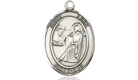 Sterling Silver Saint Luke the Apostle Medal - With Box