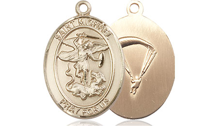 14kt Gold Filled Saint Michael Paratrooper Medal