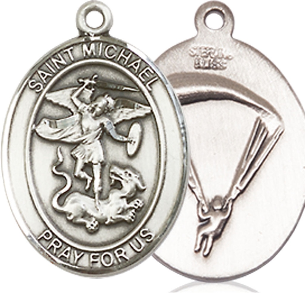 Sterling Silver Saint Michael Paratrooper Medal