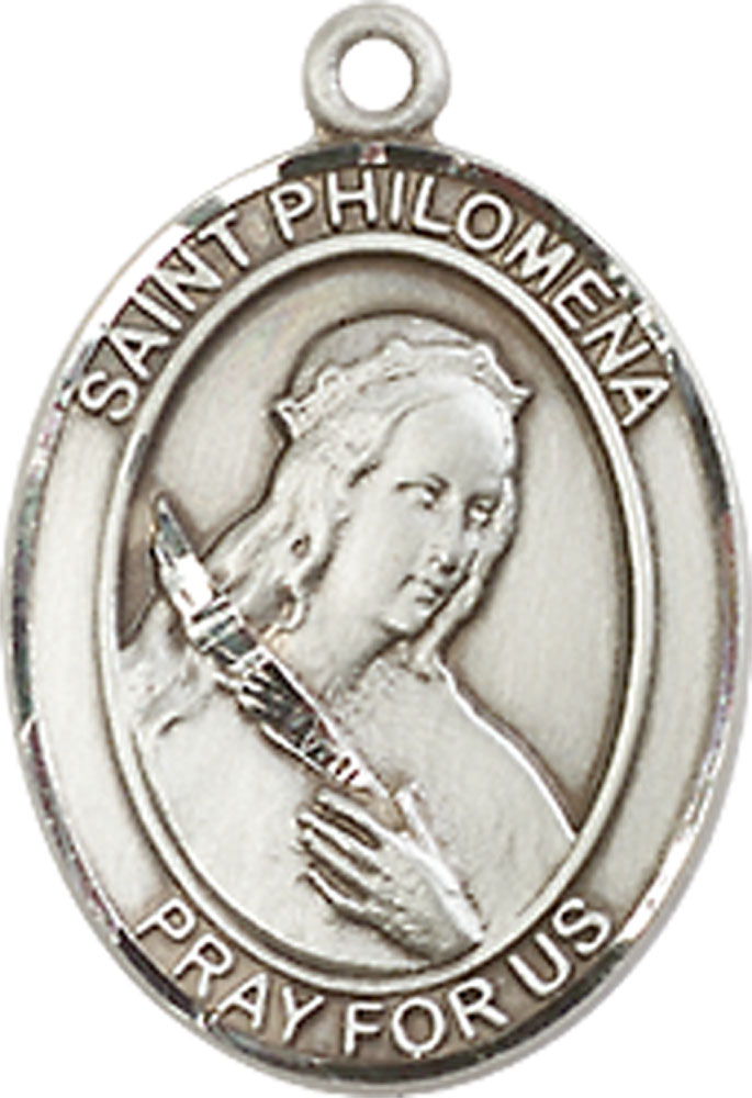 Sterling Silver Saint Philomena Medal - With Box