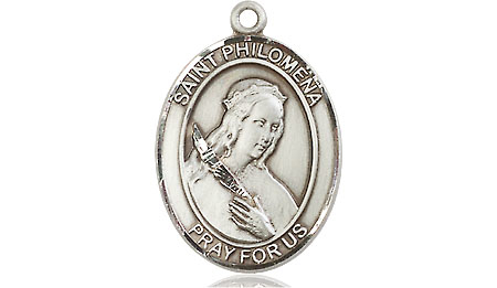 Sterling Silver Saint Philomena Medal - With Box