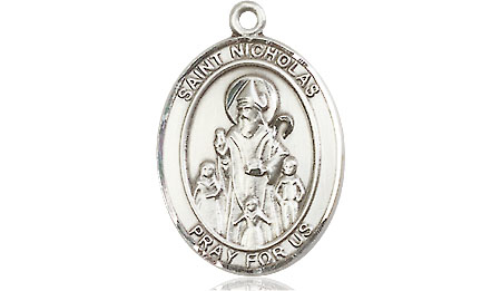 Sterling Silver Saint Nicholas Medal - With Box