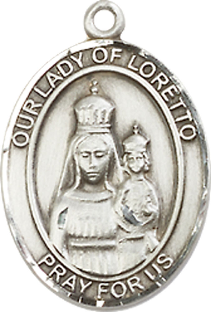 Sterling Silver Our Lady of Loretto Medal