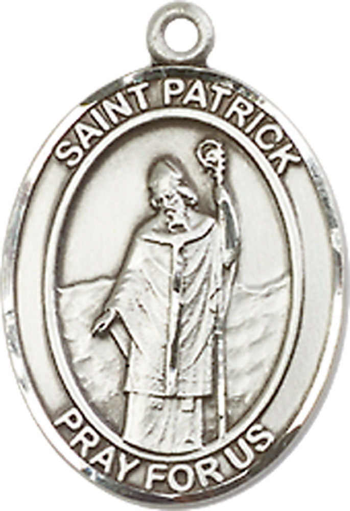 Sterling Silver Saint Patrick Medal - With Box