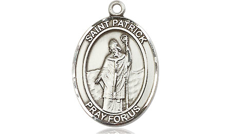 Sterling Silver Saint Patrick Medal - With Box