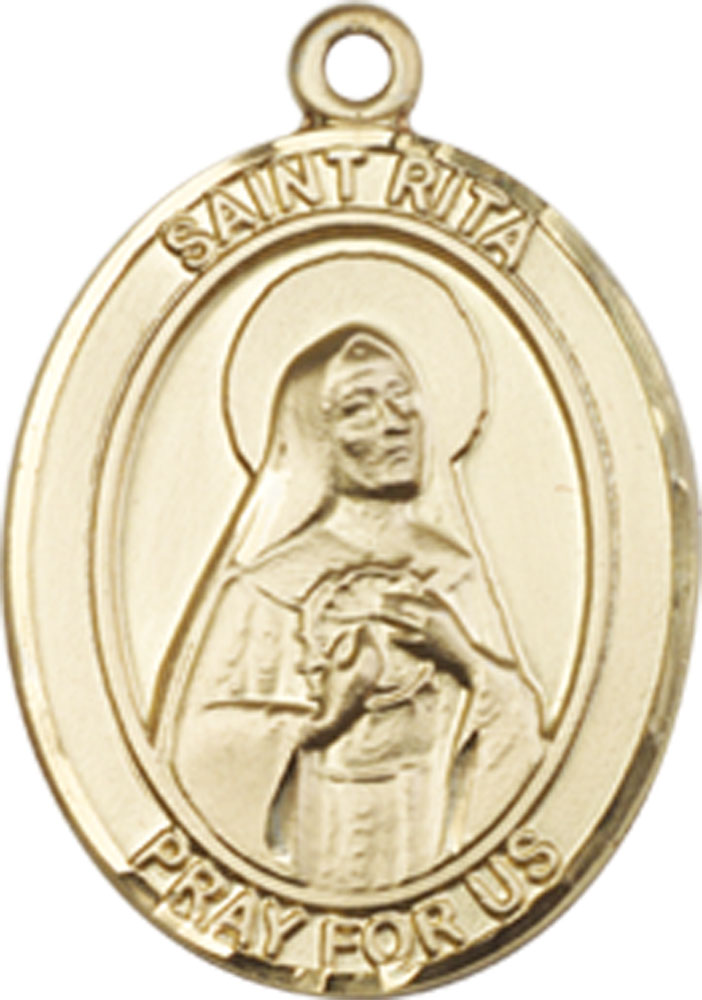 14kt Gold Filled Saint Rita of Cascia Medal