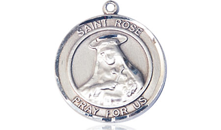 Sterling Silver Saint Rose of Lima Medal