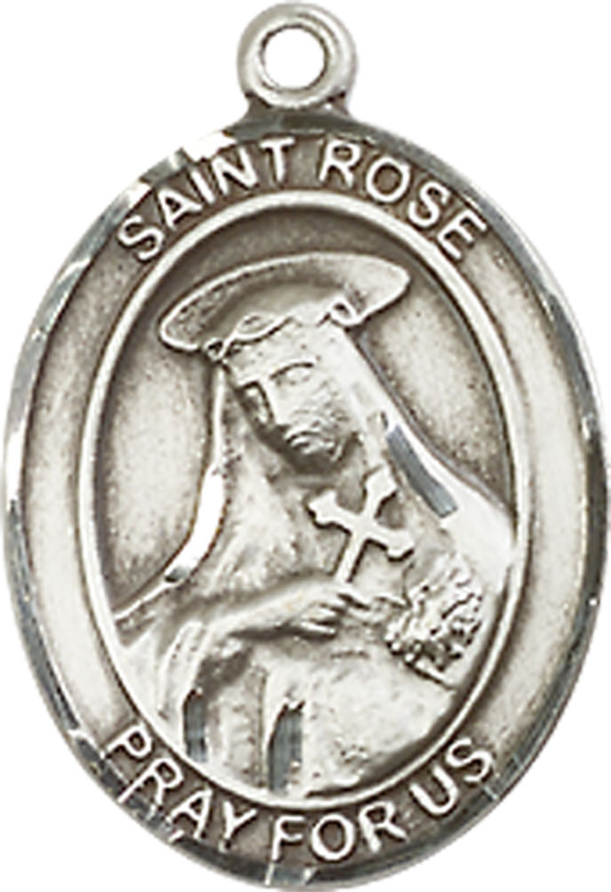 Sterling Silver Saint Rose of Lima Medal - With Box