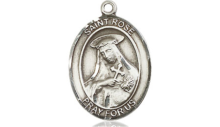 Sterling Silver Saint Rose of Lima Medal - With Box