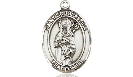 Sterling Silver Saint Scholastica Medal
