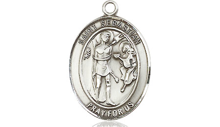 Sterling Silver Saint Sebastian Medal - With Box