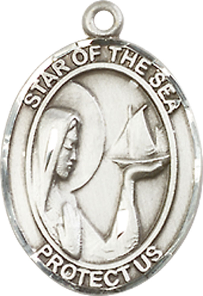 Sterling Silver Our Lady Star of the Sea Medal