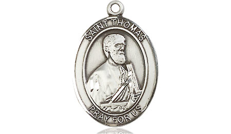 Sterling Silver Saint Thomas the Apostle Medal - With Box