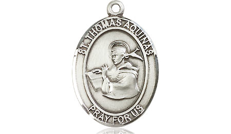 Sterling Silver Saint Thomas Aquinas Medal - With Box