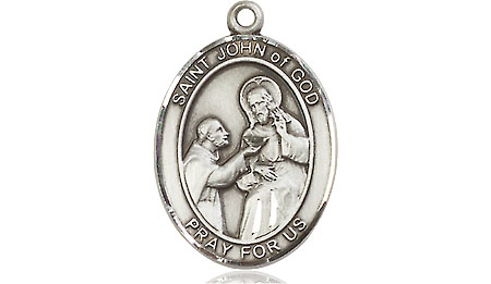 Sterling Silver Saint John of God Medal - With Box