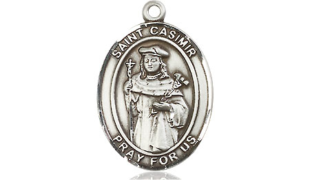 Sterling Silver Saint Casimir of Poland Medal