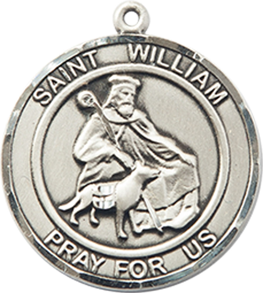 Sterling Silver Saint William of Rochester Medal