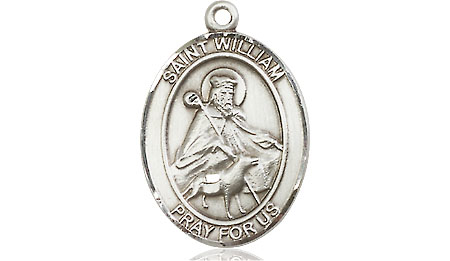Sterling Silver Saint William of Rochester Medal - With Box