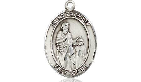 Sterling Silver Saint Zachary Medal - With Box