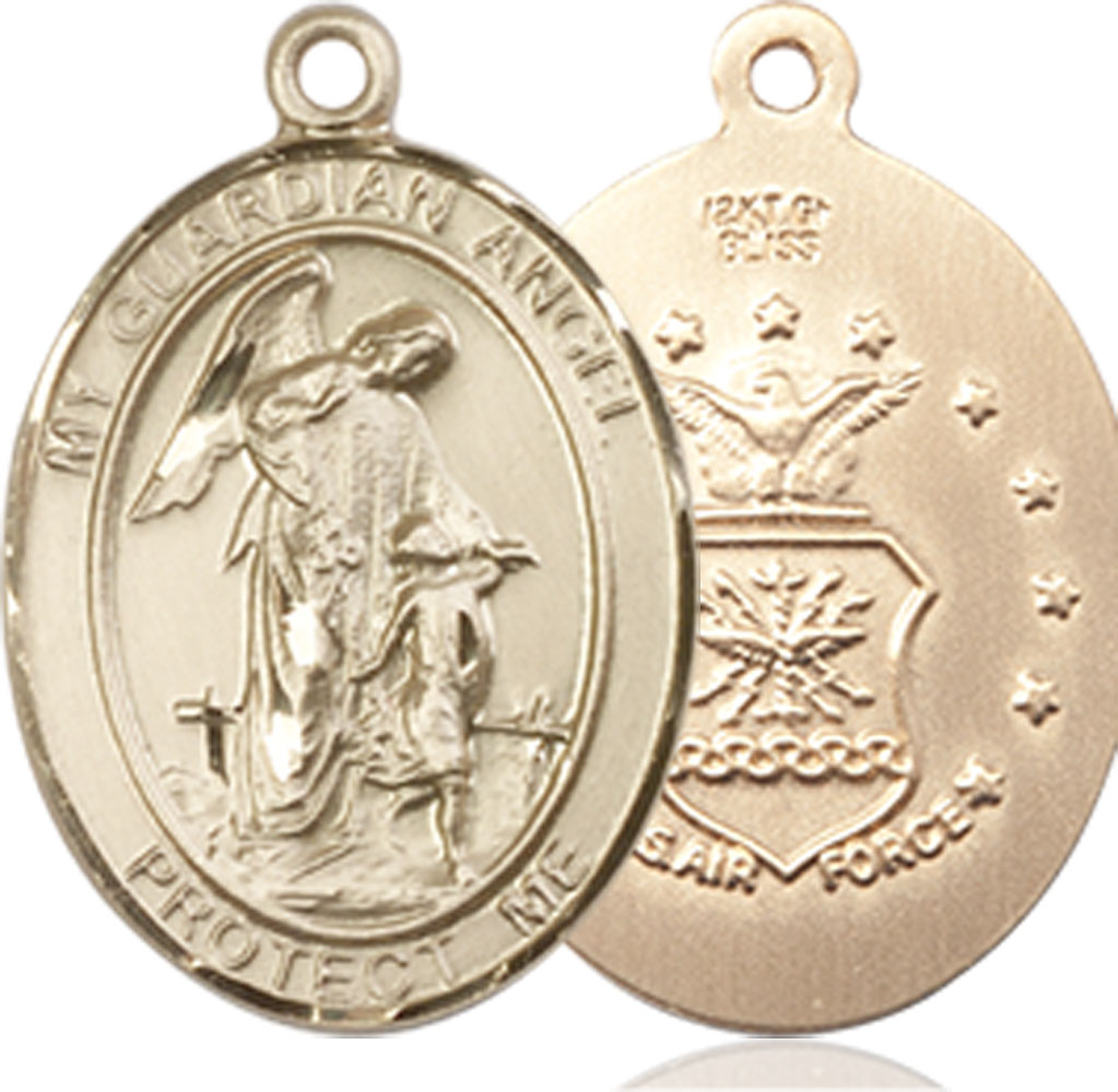 14kt Gold Filled Guardian Angel Air Force Medal