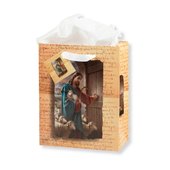 Gift Bag with Tissue Paper Good Shepherd Medium 10" x 8" inc of 10