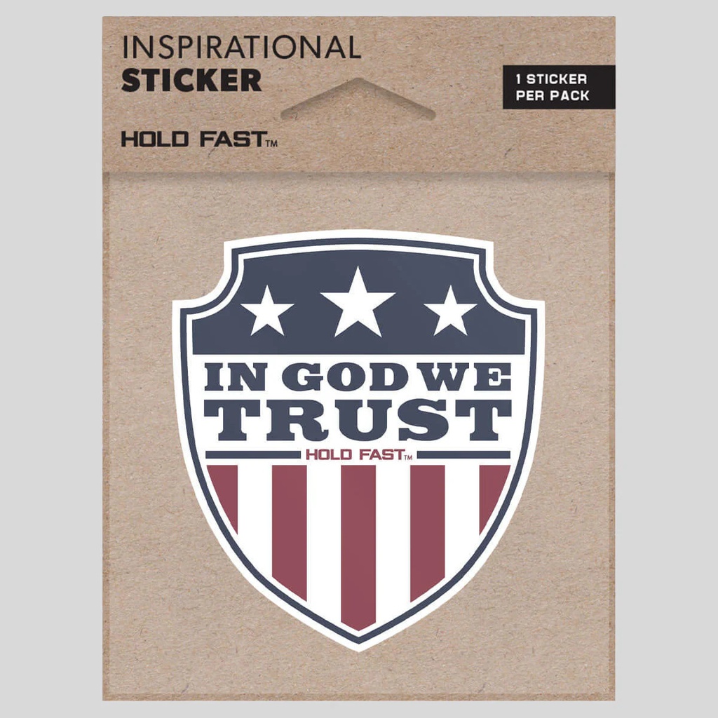 Sticker - HF In God We Trust Shield