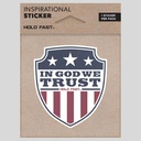 Sticker - HF In God We Trust Shield