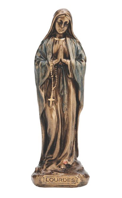 O.L. Lourdes, Cold Cast Bronze, 3.3”