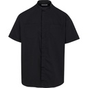 Long Sleeve Black Neckband Extra Ample Shirt 72" Waist