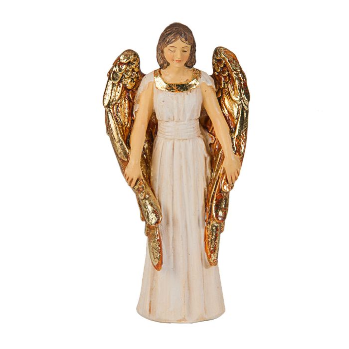 4" Cold Cast Resin Hand Painted Statue Of Guardian Angel