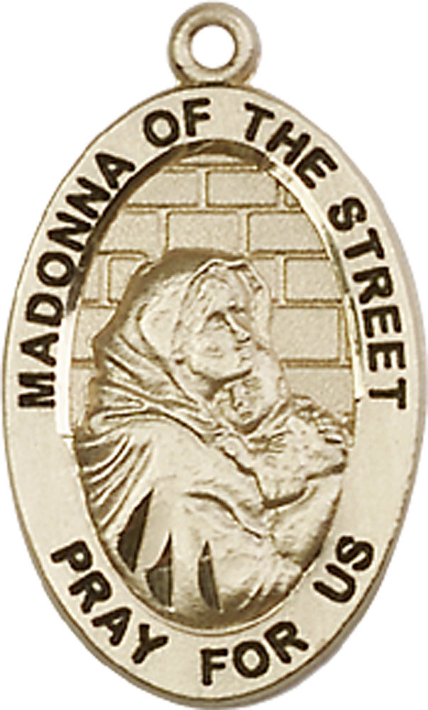 14kt Gold Madonna of the Street Medal