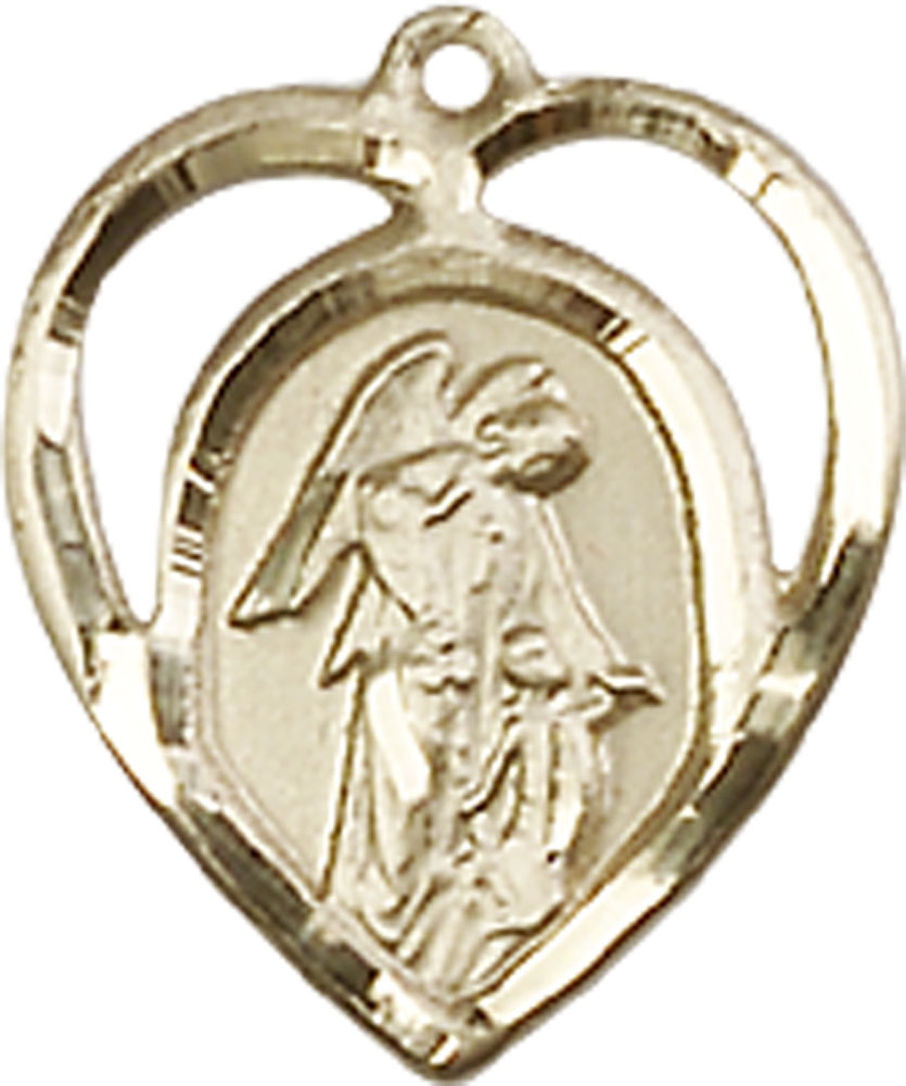 14kt Gold Guardian Angel Medal