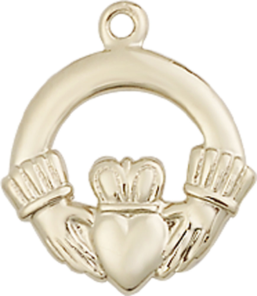 14kt Gold Claddagh Medal