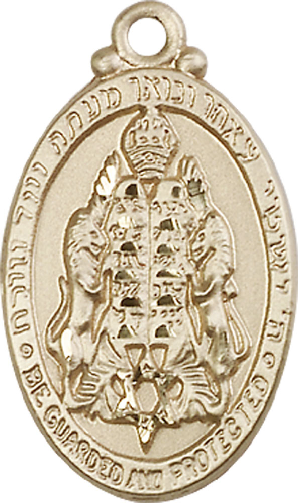 14kt Gold Jewish Protection Medal