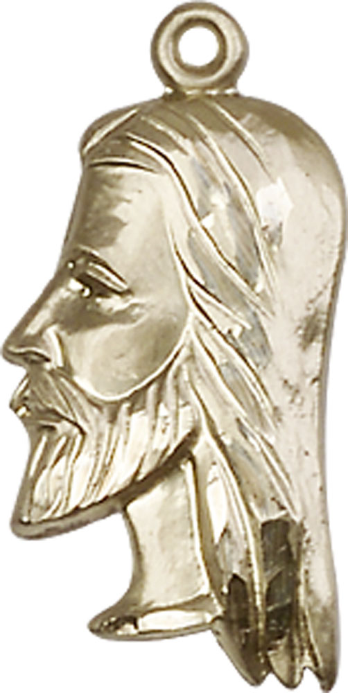 14kt Gold Christ Head Medal