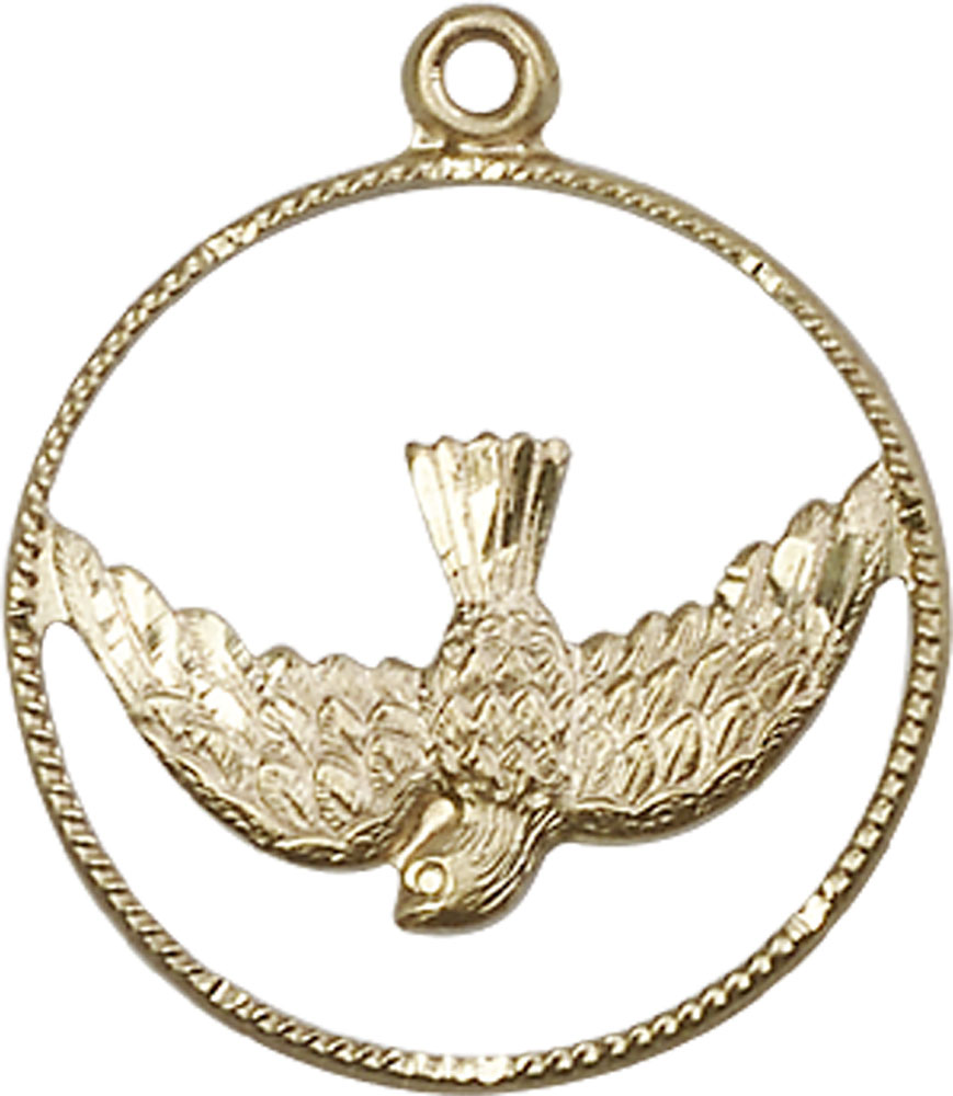 14kt Gold Holy Spirit Medal