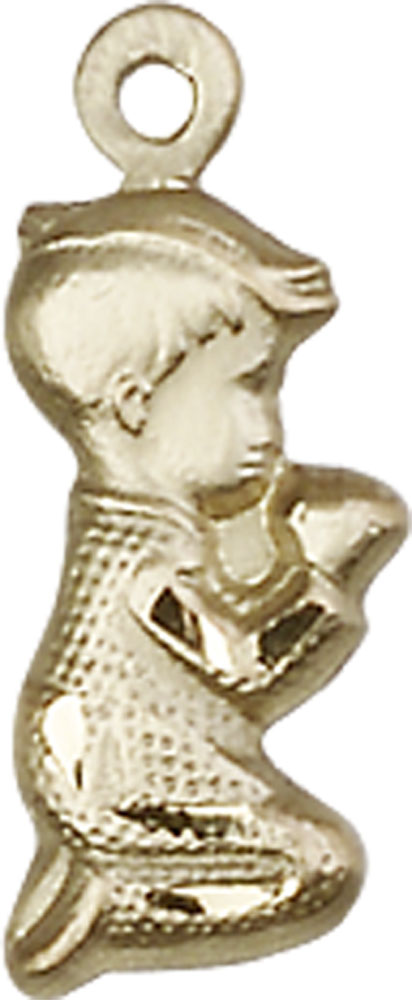14kt Gold Praying Boy Medal