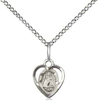 Sterling Silver Infant Pendant on a 18 inch Sterling Silver Light Curb chain