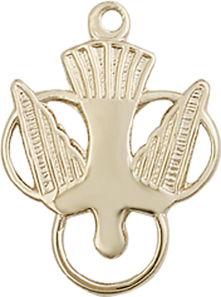 14kt Gold Holy Spirit Medal
