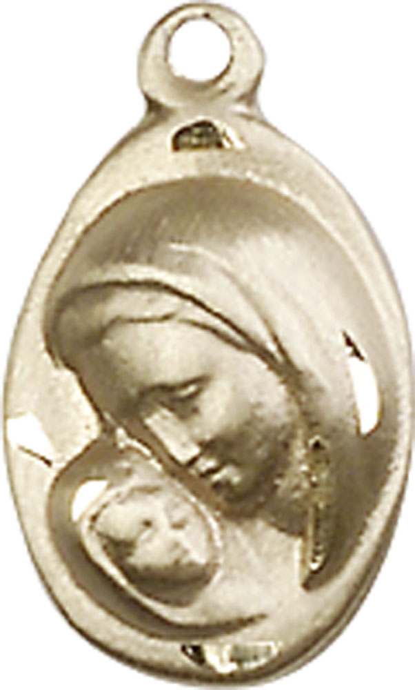 14kt Gold Madonna &amp; Child Medal