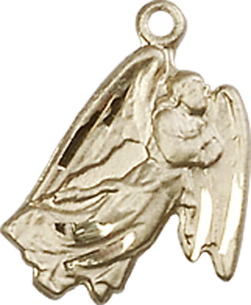 14kt Gold Guardian Angel Medal