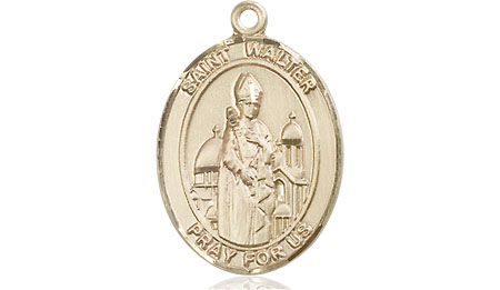 14kt Gold Filled Saint Walter of Pontnoise Medal