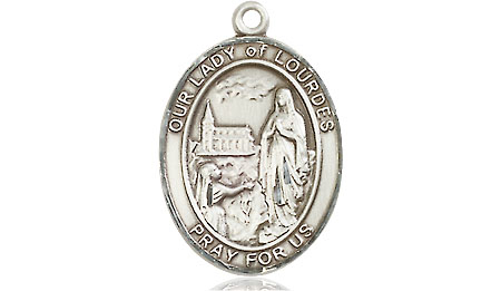 Sterling Silver Our Lady of Lourdes Medal