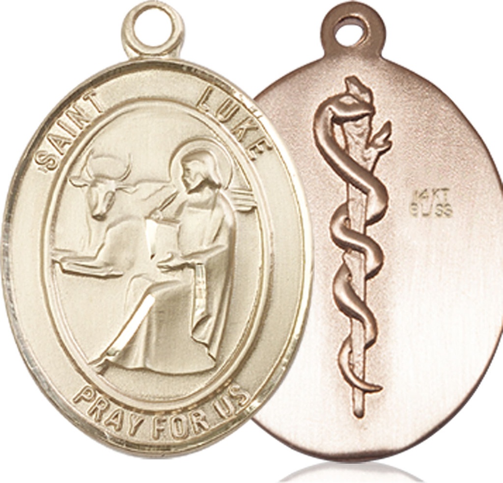 14kt Gold Saint Luke the Apostle Doctor Medal