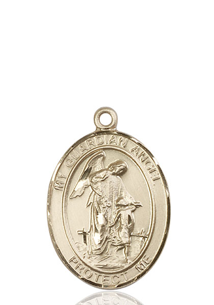14kt Gold Guardian Angel w/Child Medal