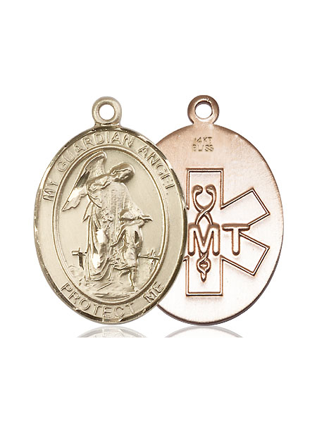 14kt Gold Guardian Angel EMT Medal