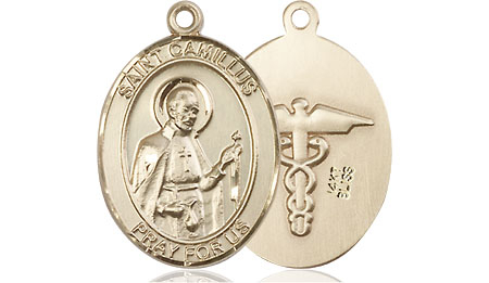 14kt Gold Saint Camillus of Lellis Nurse Medal