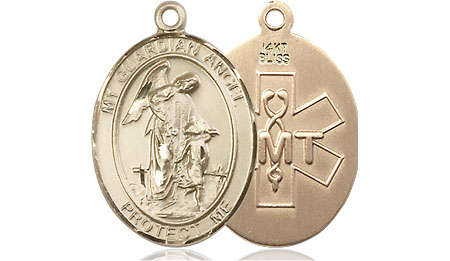 14kt Gold Guardian Angel EMT Medal