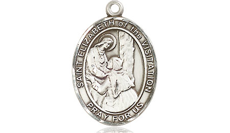Sterling Silver Saint Elizabeth of the Visitation Medal