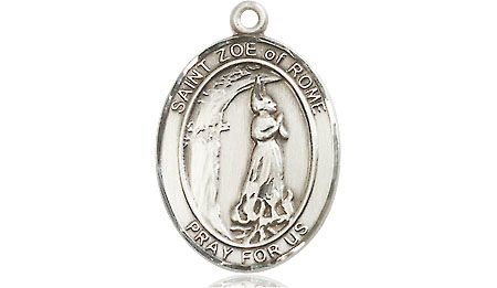Sterling Silver Saint Zoe of Rome Medal